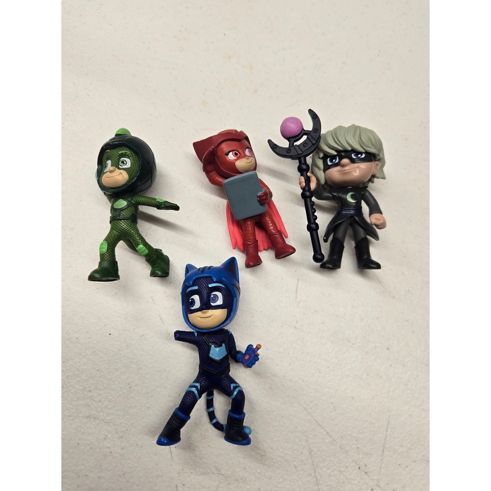PJ Masks Action Figure Lot Catboy Gekko Owlette Luna Girl 4 Piece Set Toy Figs